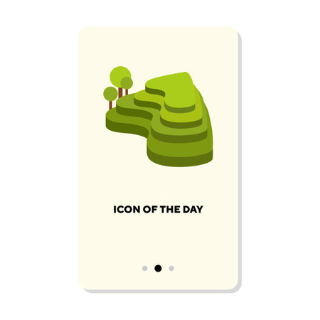Landscaping flat icon. Green, park, garden implement isolated vector sign. Nature and gardening concept. Vector illustration symbol elements for web design and appsのイラスト素材