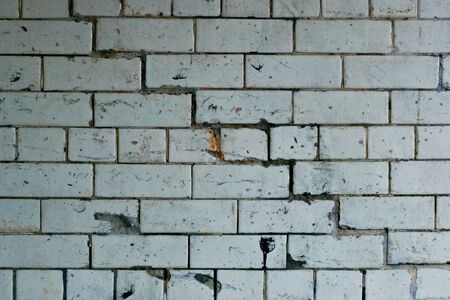 grunge white brick wallの写真素材