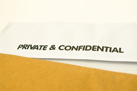 private and confidential letterの写真素材