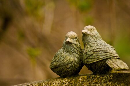Loving birds, garden sculptureの写真素材