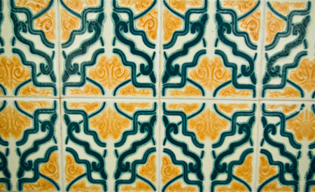 vintage  traditionl Portugese wall tilesの写真素材