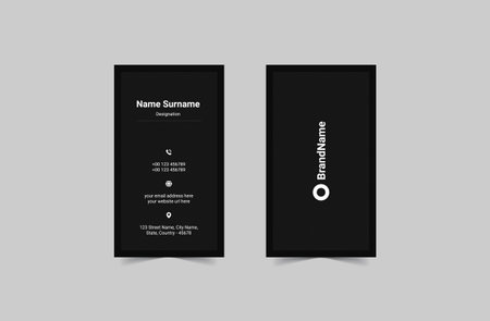 modern vector vertical luxury double sided business card design template, gold vip elegant minimal business cardのイラスト素材