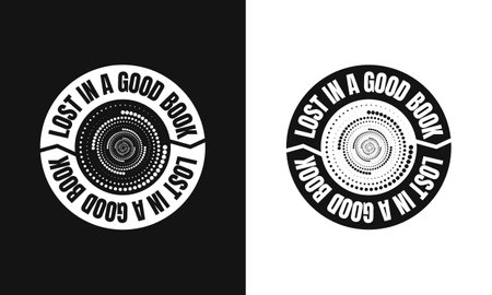 lost in a good book typography vector t shirt design template, book nerd t shirtのイラスト素材