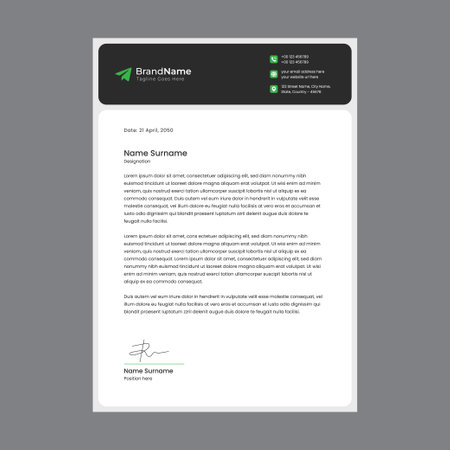 Professional And Creative Modern Corporate Business Letter Head Templateのイラスト素材