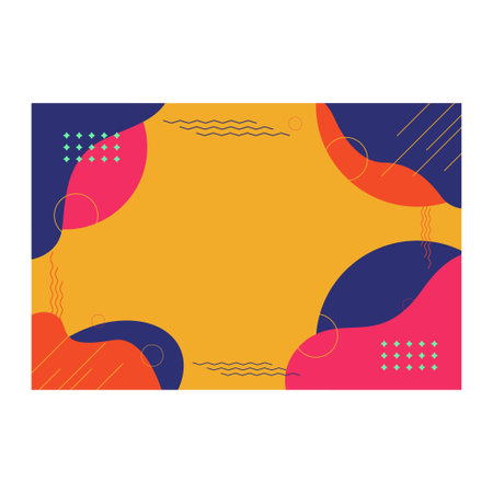 Hand drawn abstract organic shapes template background
