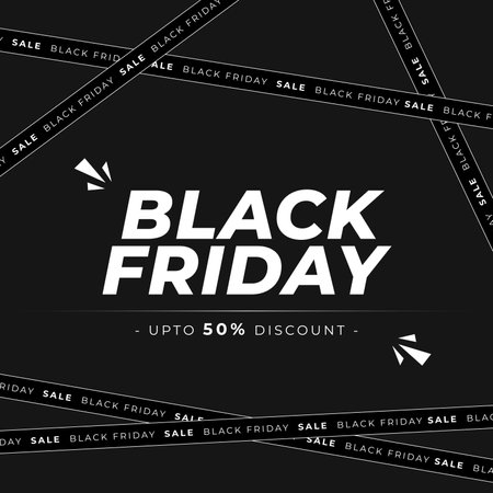 Black Friday sale social media post or post banner templateのイラスト素材