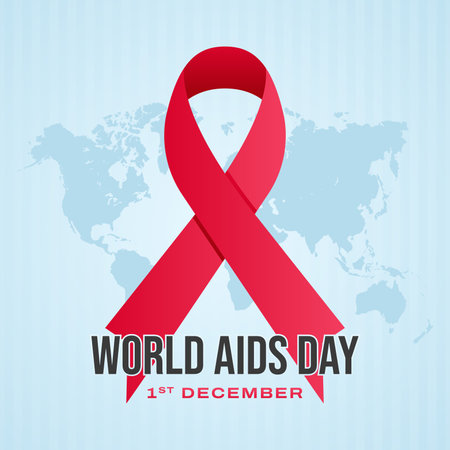 Realistic Flat world aids day templateのイラスト素材