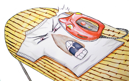 Burned Shirt Illustrationの写真素材