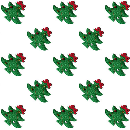 Christmas tree. Christmas pattern isolated, the pattern on white background.の写真素材