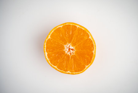 Citrus orange mandarins fruit. Stock photo mandarin tropical fruit.の写真素材
