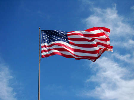 a flag at a local park