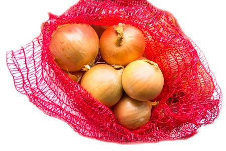 onions on white backgroundの写真素材