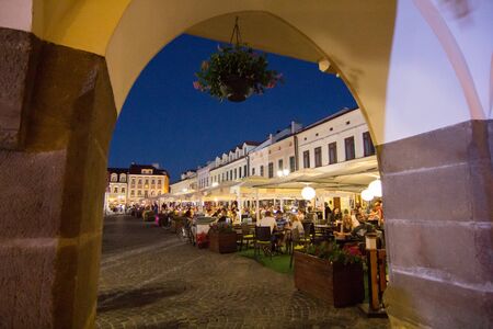 old european town evening landscapeのeditorial素材