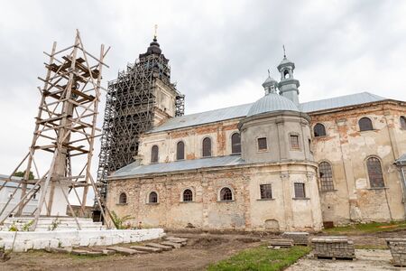Reconstruction of dominican monastery in Pidkamin village, landmarks of Lviv region, Ukraine...