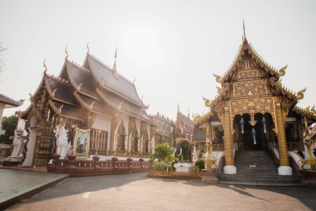 Beautiful Wat Saen Muang Ma Luang budhist temple in Chiang Mai