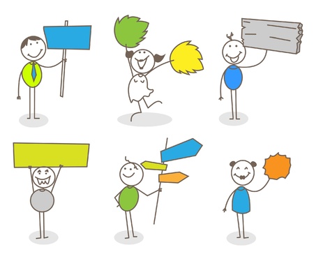 man woman banner のイラスト素材