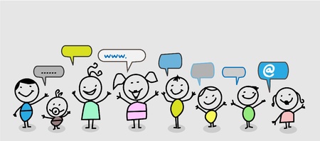 child social networkのイラスト素材