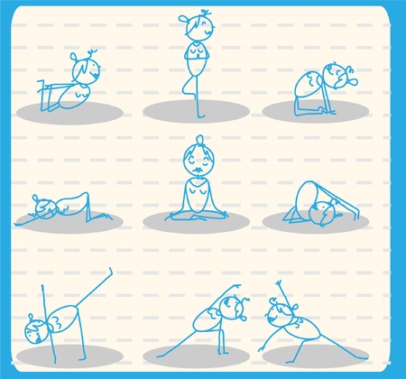 woman yoga set のイラスト素材