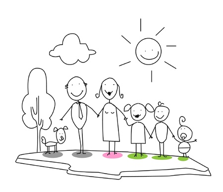 happy family のイラスト素材