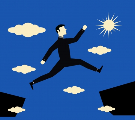 Businessman Risk Jumpのイラスト素材