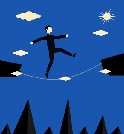 Businessman Walk Riskのイラスト素材