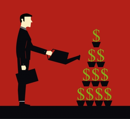 Businessman Investation Wateringのイラスト素材