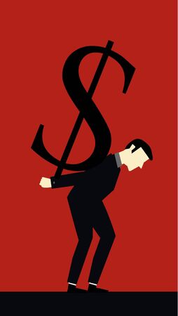 Businessman dollarのイラスト素材