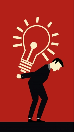 Businessman Bring Hard Ideaのイラスト素材