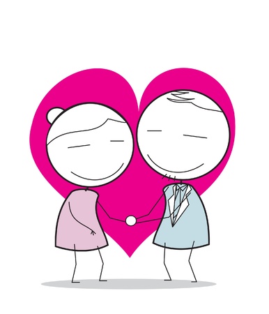 Love Grandmother And Fatherのイラスト素材