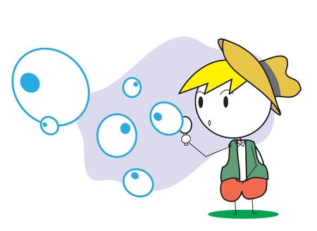 kid bubbleのイラスト素材