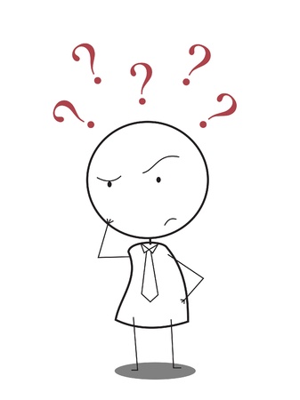 question businessmanのイラスト素材