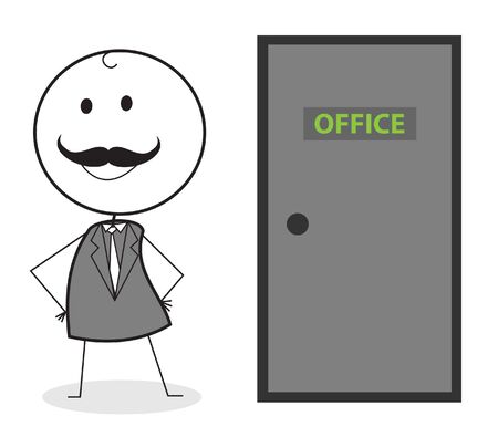 businessman doorのイラスト素材