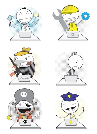 Online Jobsのイラスト素材