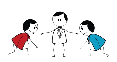 businessman fightのイラスト素材