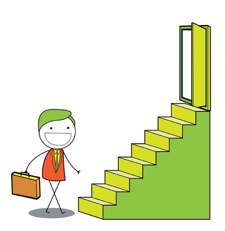 man stairsのイラスト素材