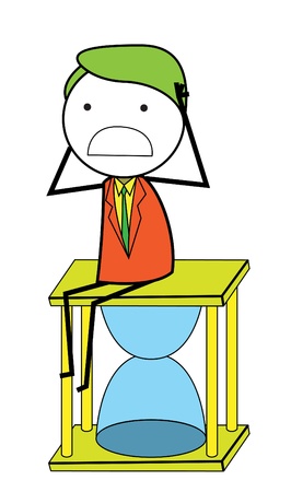 man sands clockのイラスト素材