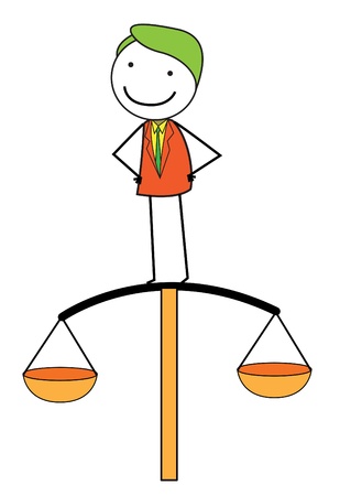 man scaleのイラスト素材