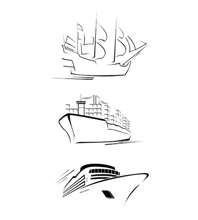 Big Ship Set Collectionのイラスト素材