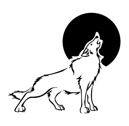 Wolf Vector Illustrationのイラスト素材