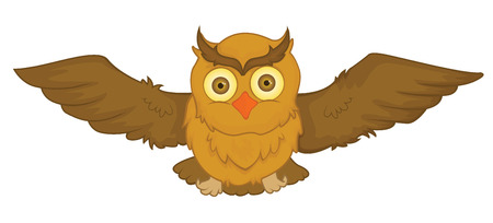 Owl Vector Cartoon Illustrationのイラスト素材