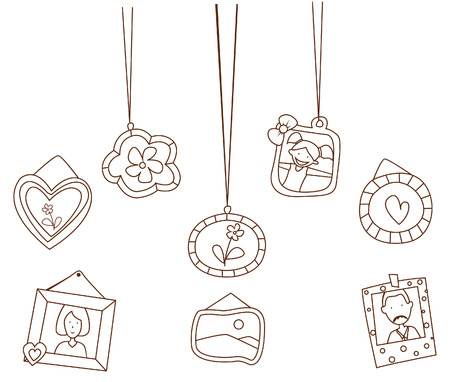 Love Frame Banner Hand Drawn Sketch Doodleのイラスト素材