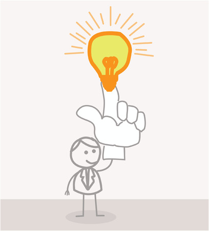 Man Lamp Ideaのイラスト素材