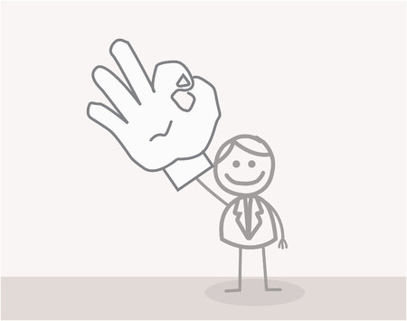 Man OK handのイラスト素材