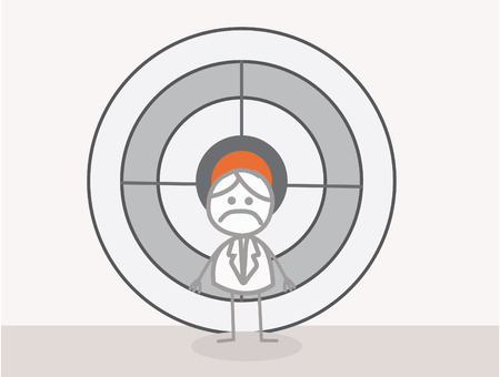Sad Man Targetのイラスト素材