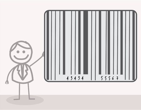 Barcode Manのイラスト素材