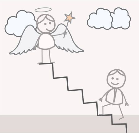 Man love angelのイラスト素材