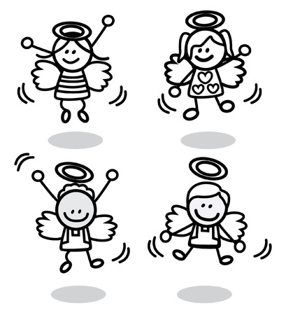 Happy Cupid Kidsのイラスト素材