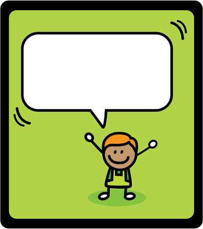 kid speech bubbleのイラスト素材