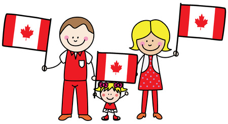 Family from canadaのイラスト素材
