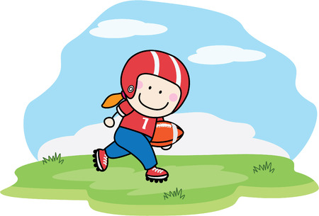 american footballのイラスト素材